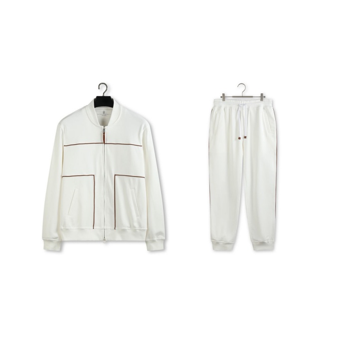 brunello cucinelli cotton bomber track jacket & pants